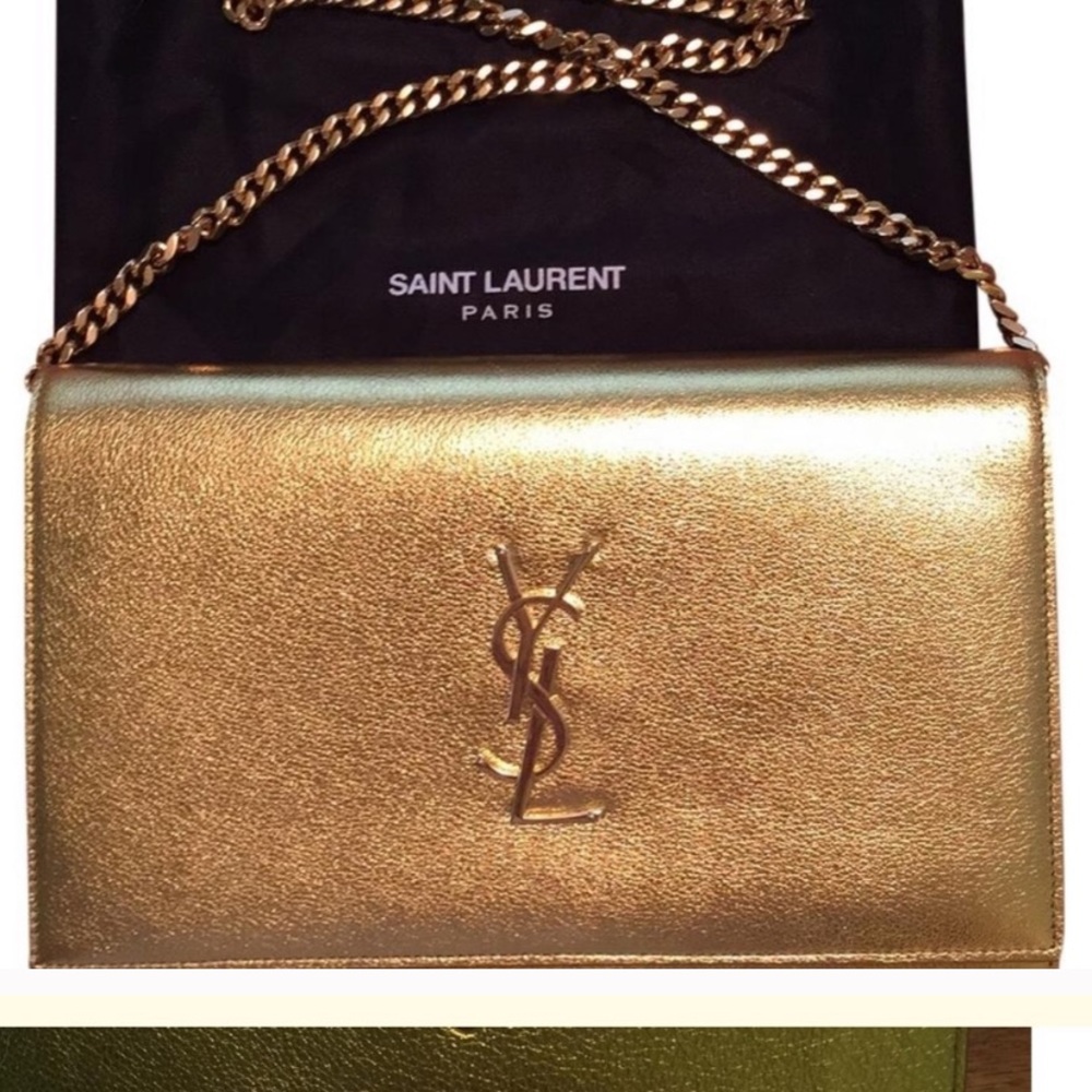 YLS Gold handbag with a chain in great condition